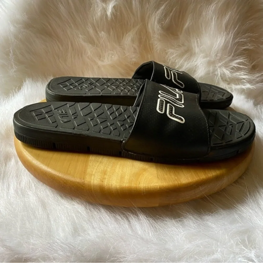 Fila Shoes Sandal’s Mens Size 12 Slip On Slides Black‎